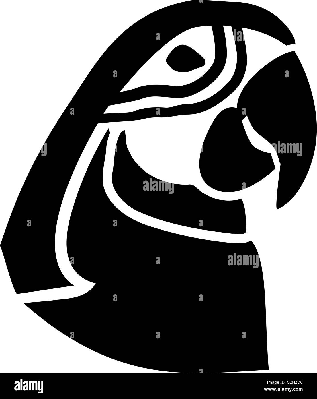 Testa del pappagallo Foto Stock