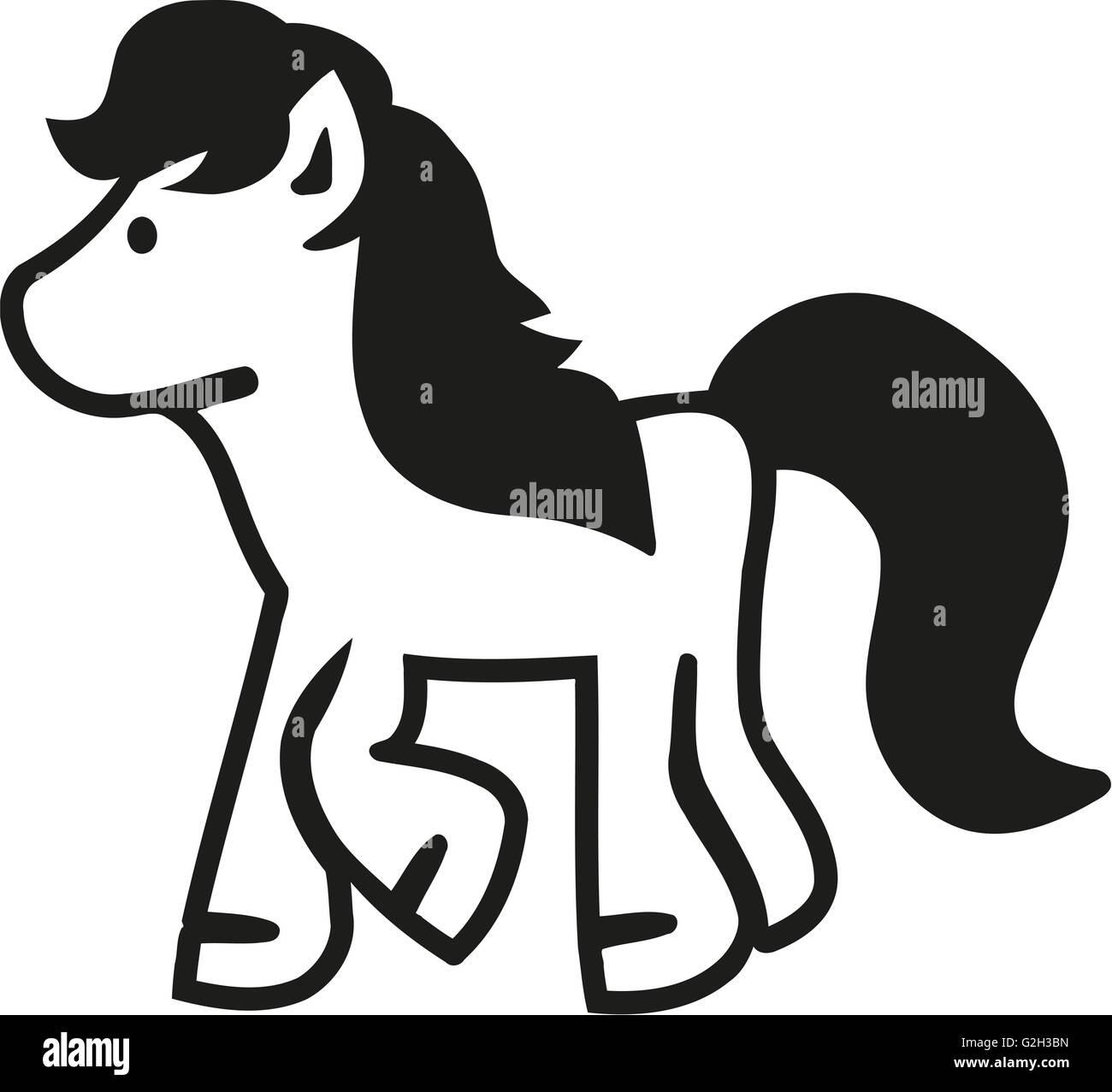 Simpatici pony profilo Foto Stock