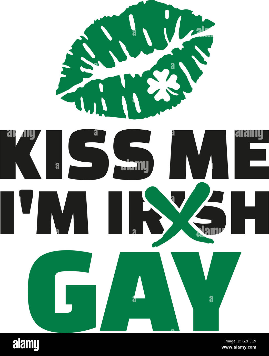 Kiss me sto gay non irish Foto Stock