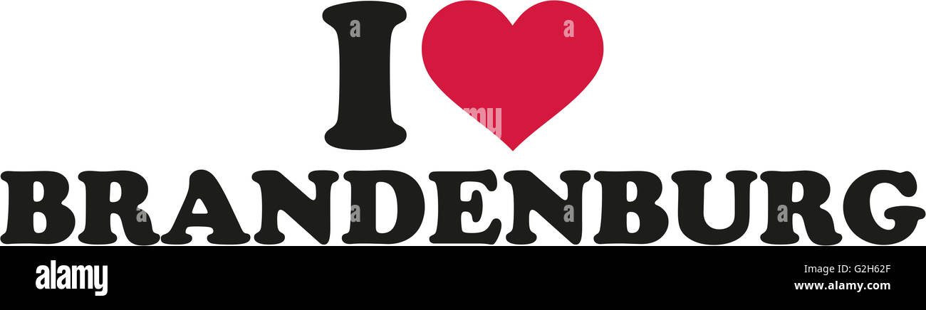 Io amo il Brandeburgo Foto Stock