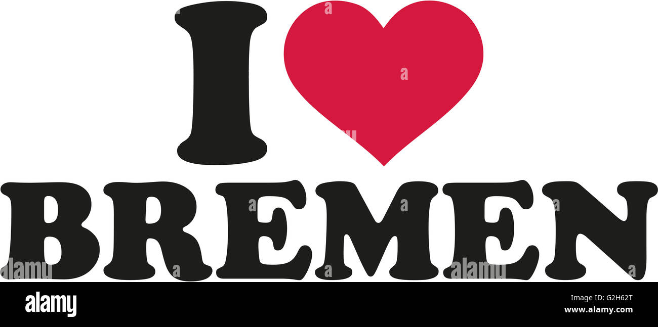 Io amo Brema Foto Stock