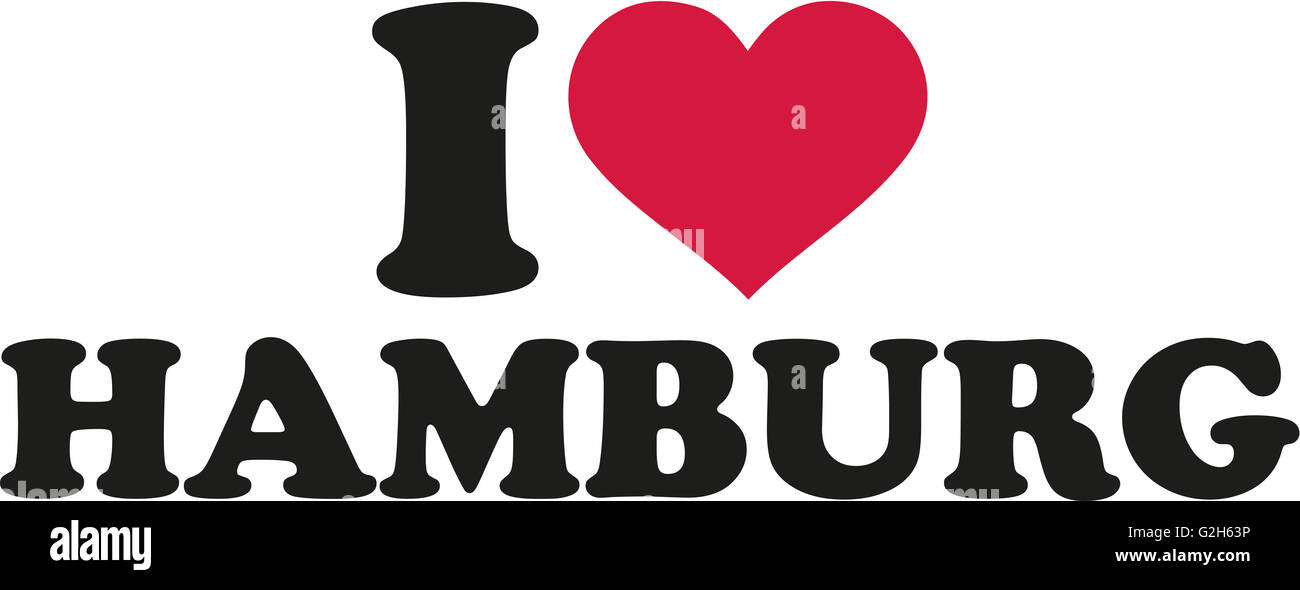Io amo Amburgo Foto Stock