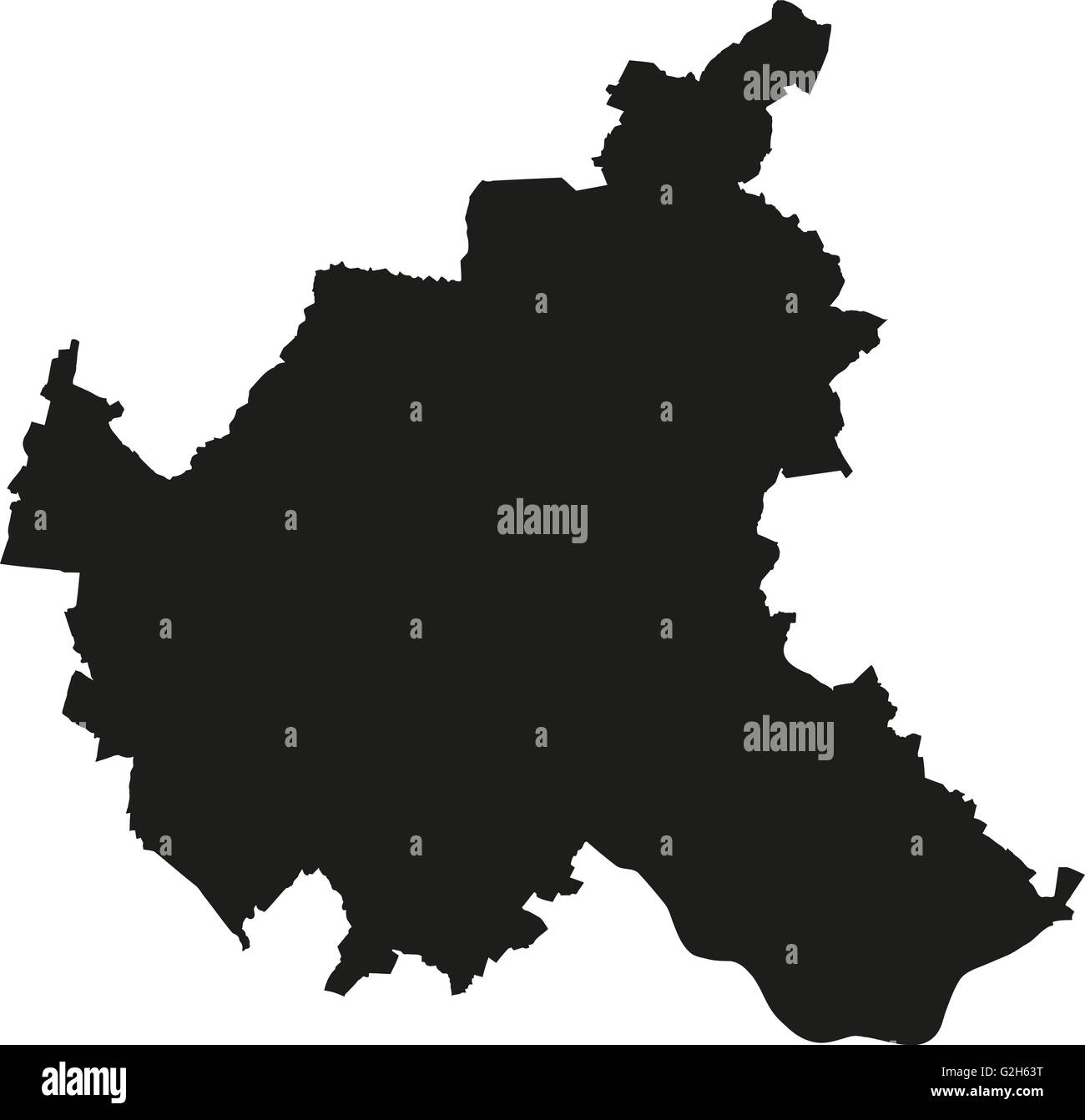 Mappa di Amburgo Foto Stock