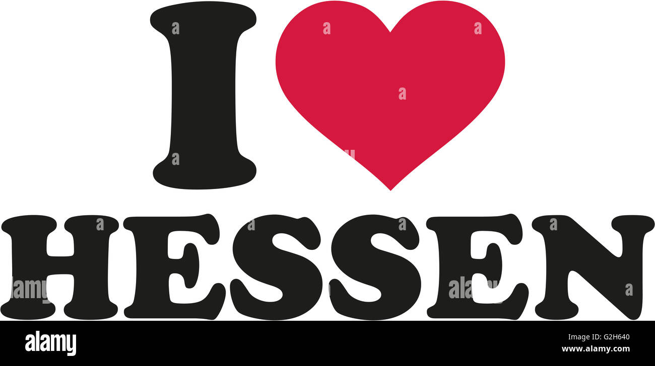 Io amo hesse tedesco Foto Stock