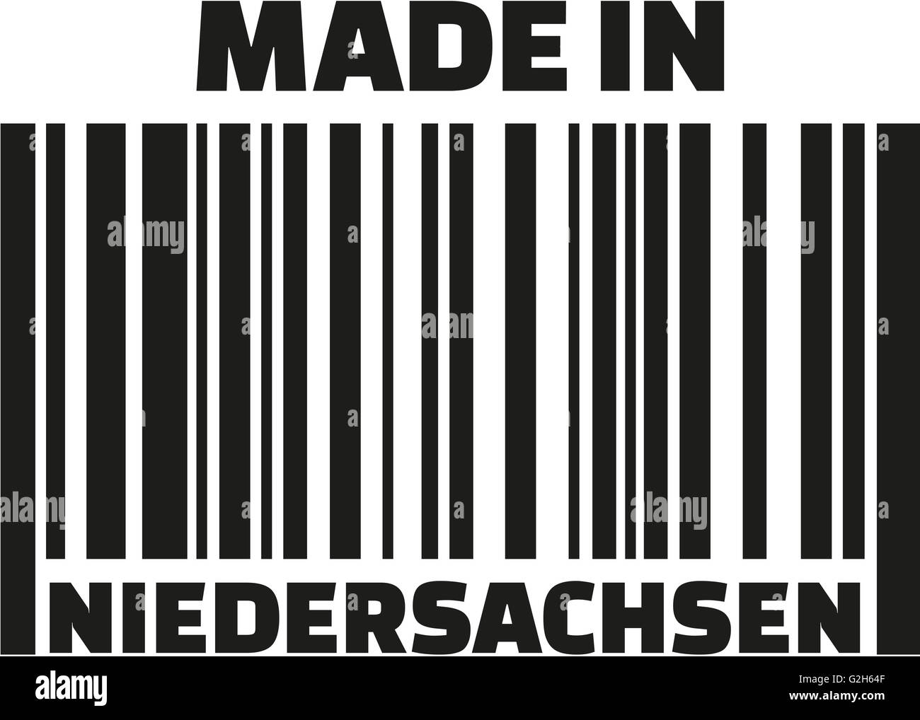 Realizzati in Bassa Sassonia tedesca di codici a barre Foto Stock