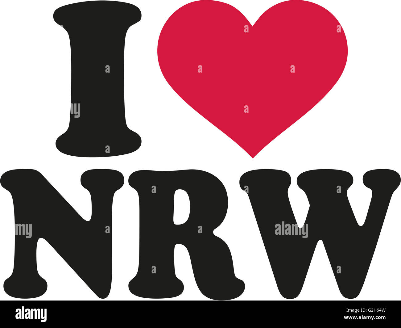 Io amo Tedesco NRW Foto Stock