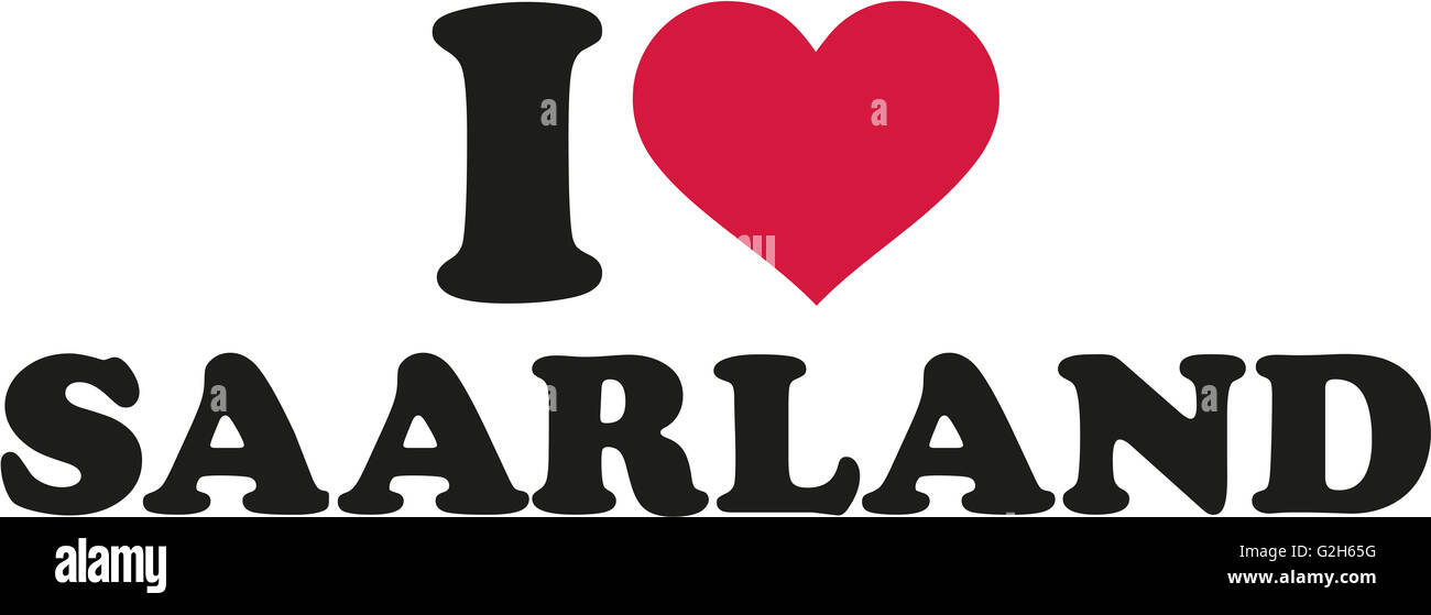 Amo il Saarland Foto Stock