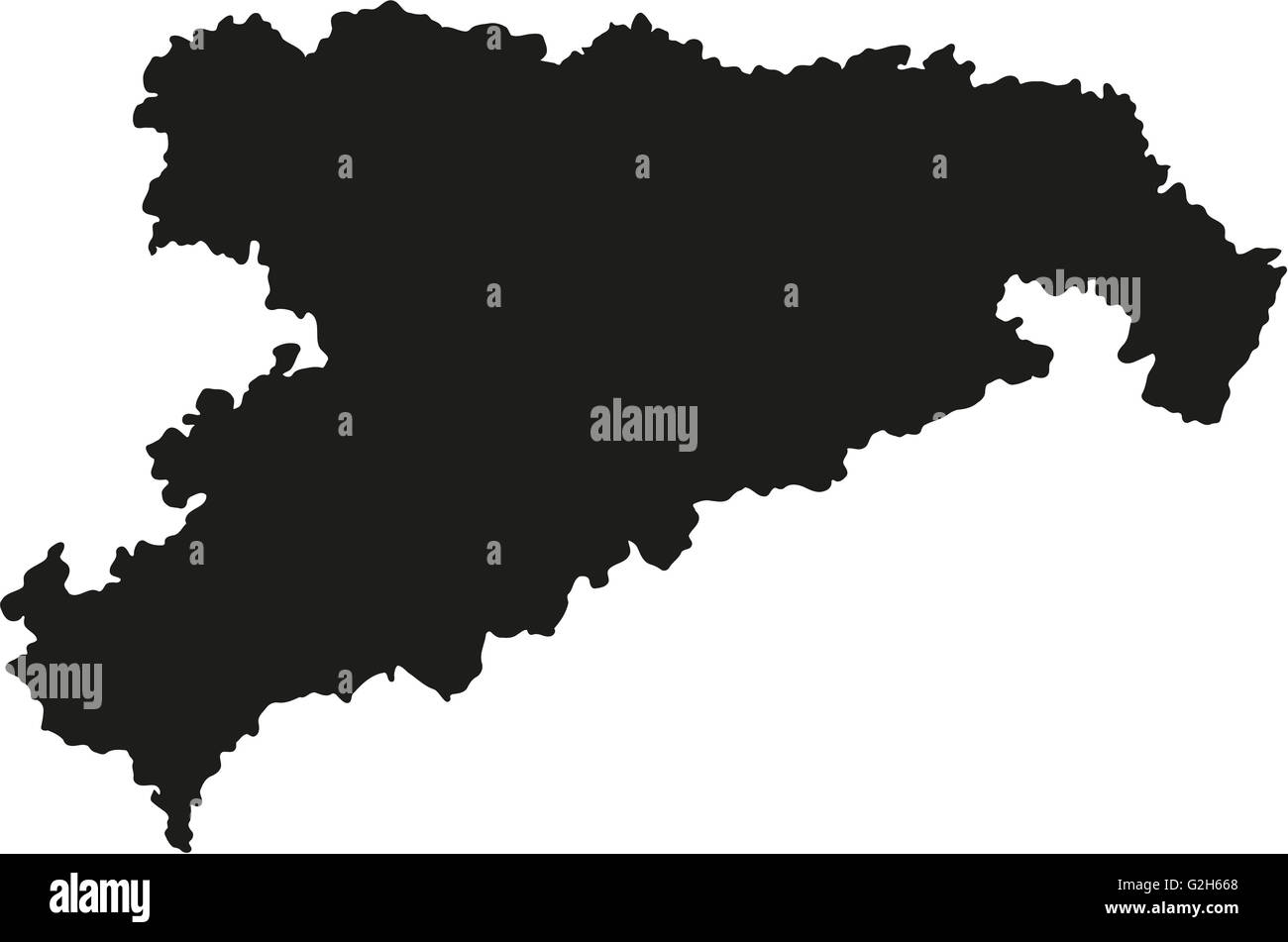 Mappa di Sassonia Foto Stock