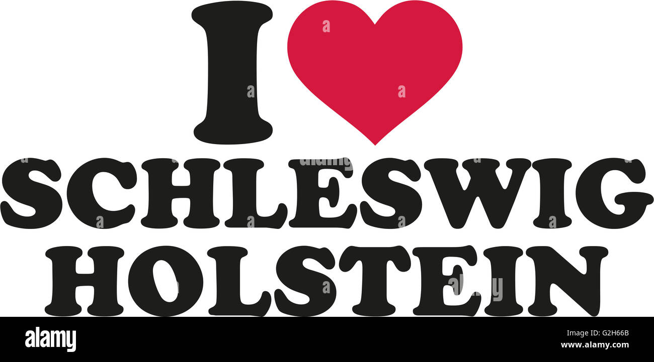 Io amo Schleswig-Holstein Foto Stock