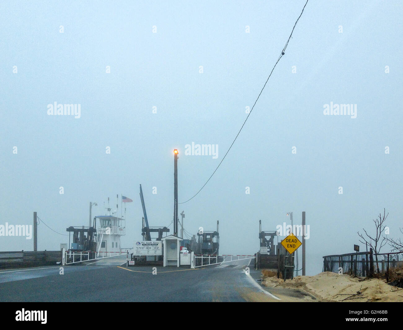 Shelter Island Ferry Terminal, North Haven Foto Stock