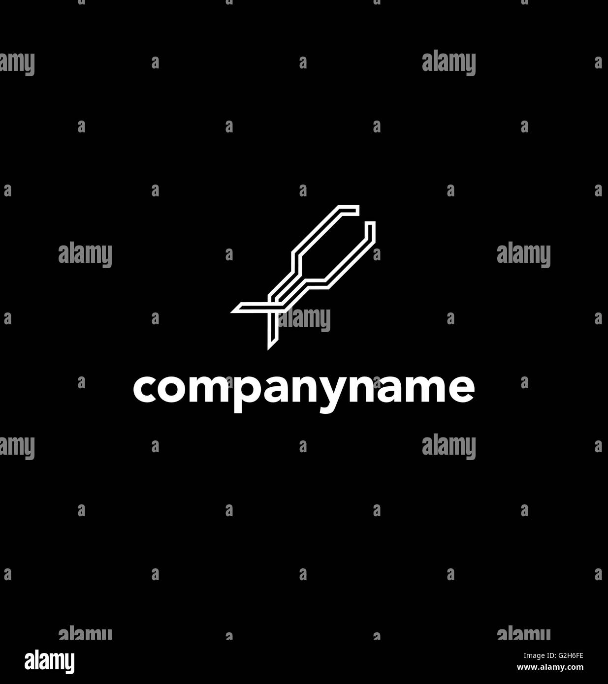 Vettore astratto Logo Design modello. Concetto creativo icona Illustrazione Vettoriale