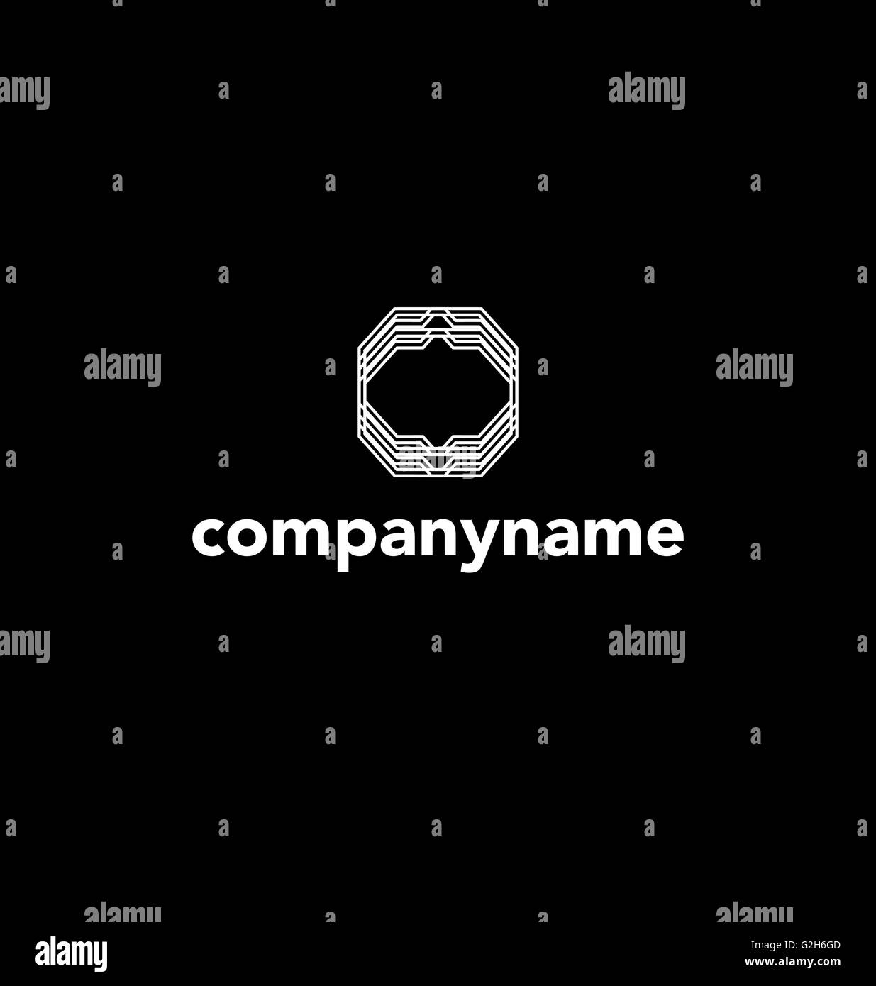 Vettore astratto Logo Design modello. Concetto creativo icona Illustrazione Vettoriale