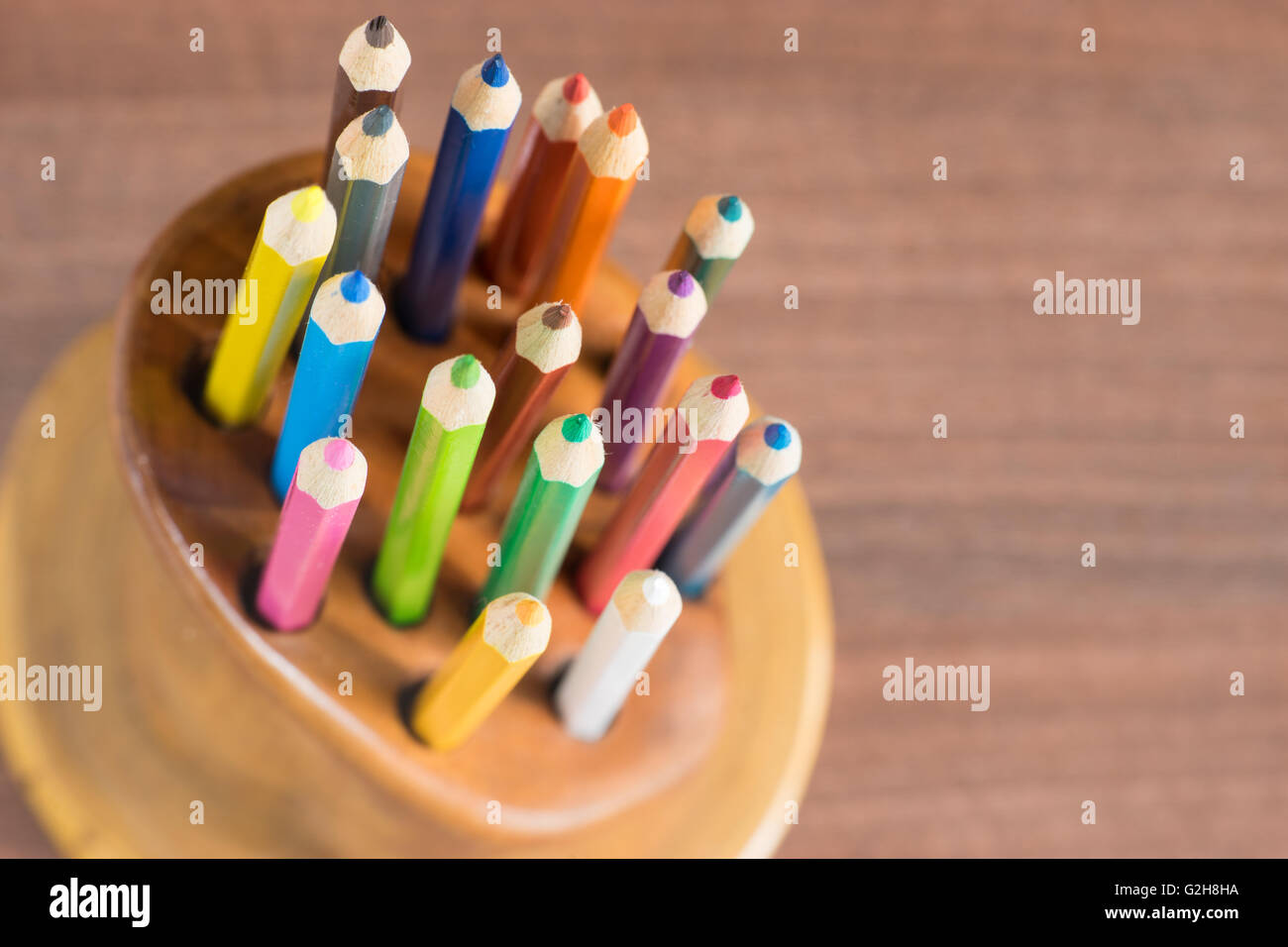 Close up di matite colorate Foto Stock