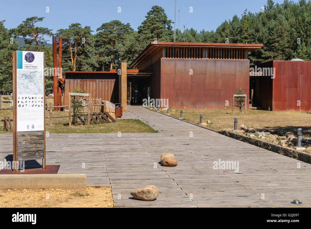 Casa del Parco Naturale della Laguna Nera e circhi Urbión ghiacciai e Forest Museum, a Vinuesa, Soria, Spagna Foto Stock