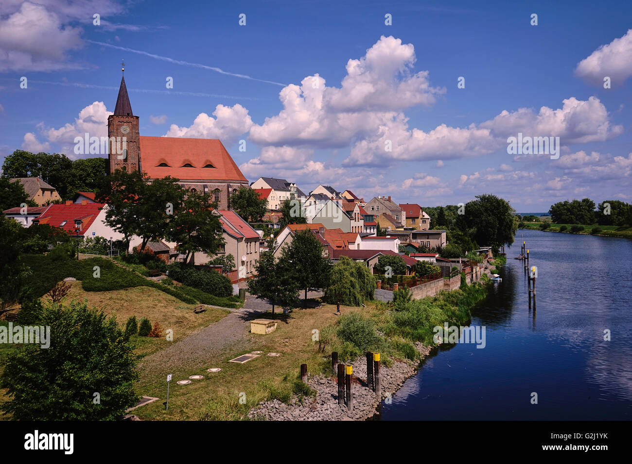 Parte vecchia di Eisenhüttenstadt Foto Stock
