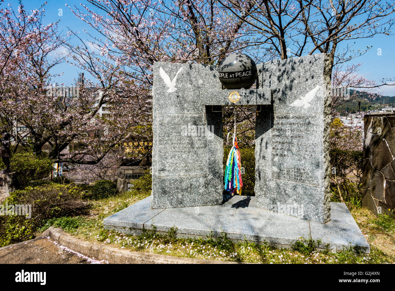 I Lions Club memorial esprimendo un desiderio per la pace a Nagasaki, in Giappone Foto Stock