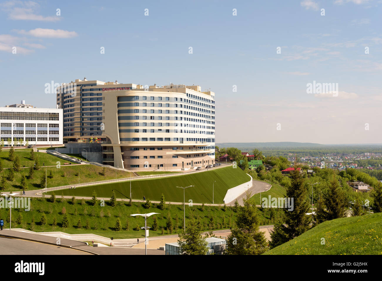 La famosa catena alberghiera Hilton Garden Inn, a Ufa, Repubblica del Bashkortostan, Federazione russa Foto Stock