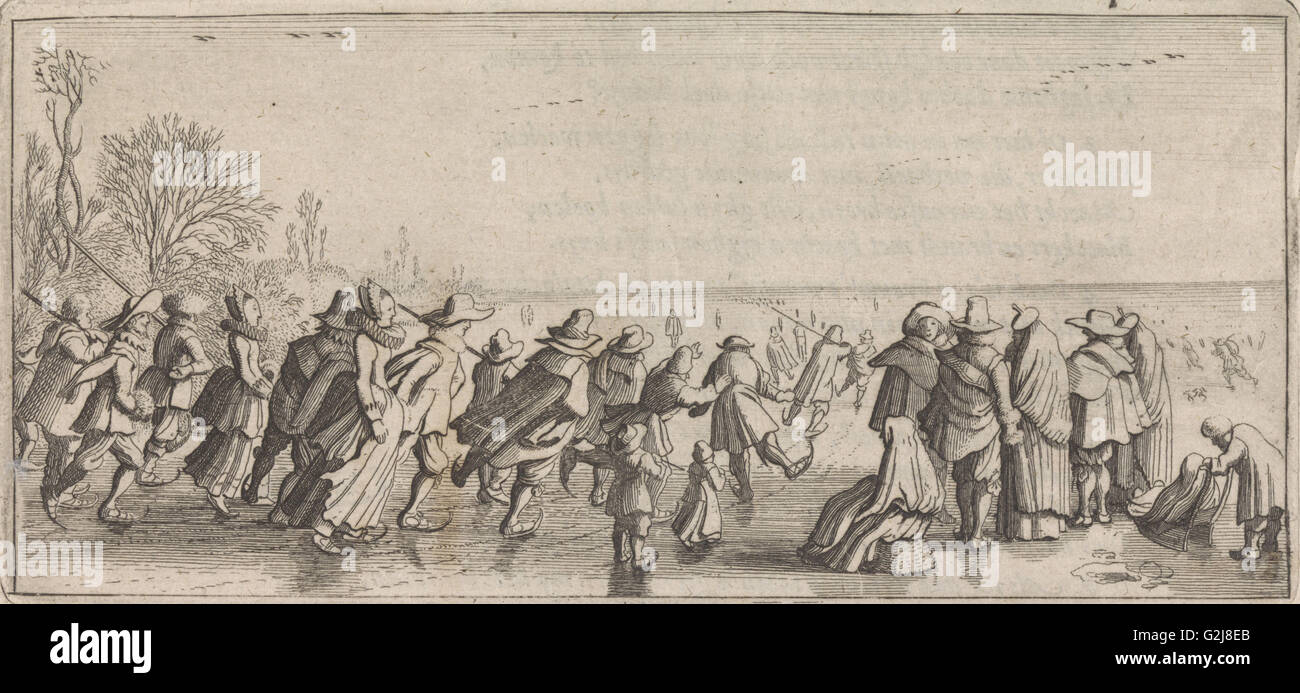 I pattinatori sul ghiaccio, Jan van de Velde (II), Cornelis Willemsz Blaeu-Laken, 1627 Foto Stock
