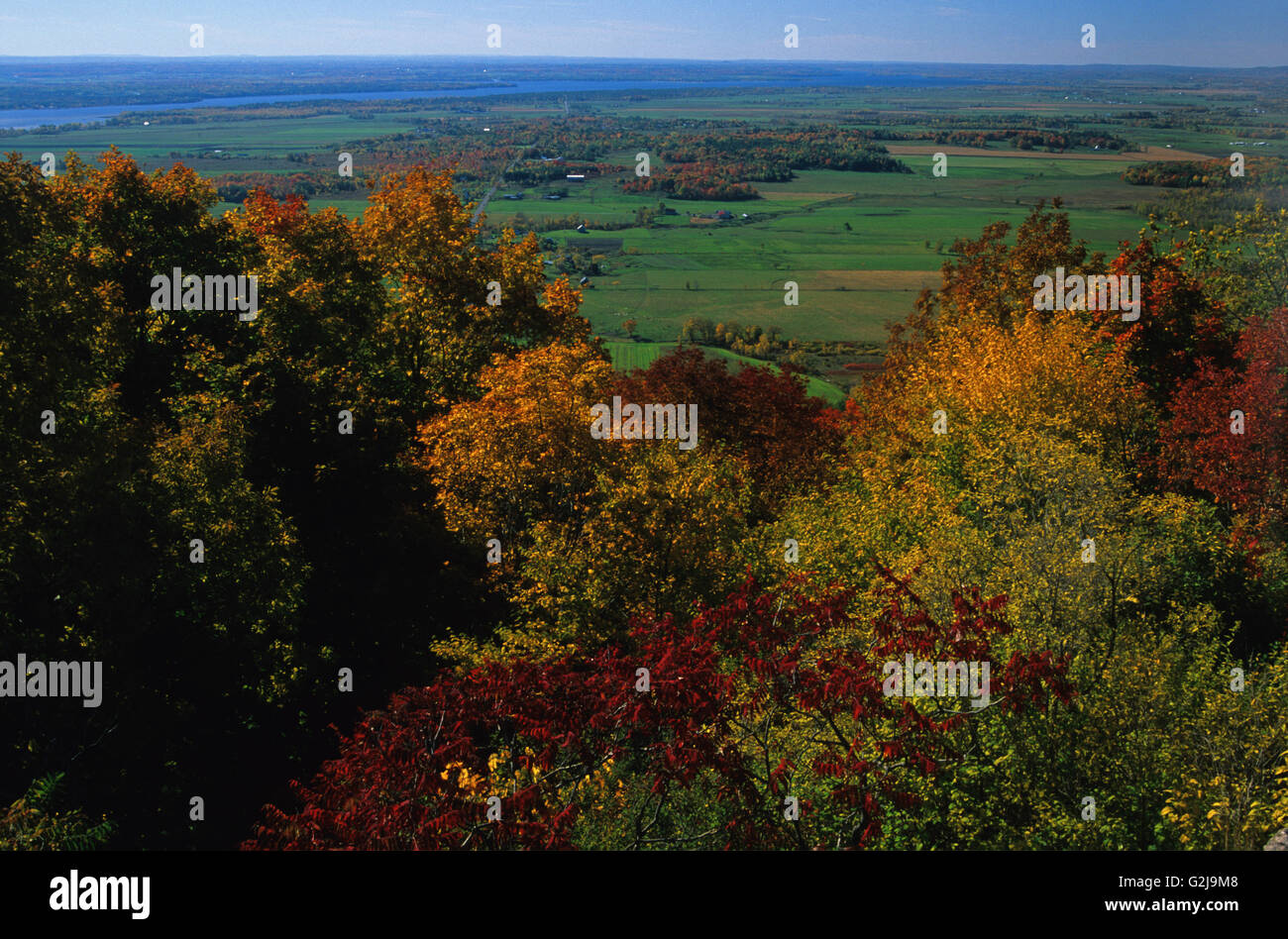 Valle di Ottawa in autunno da Gatineau Hills Gatineau Park Québec Canada Foto Stock