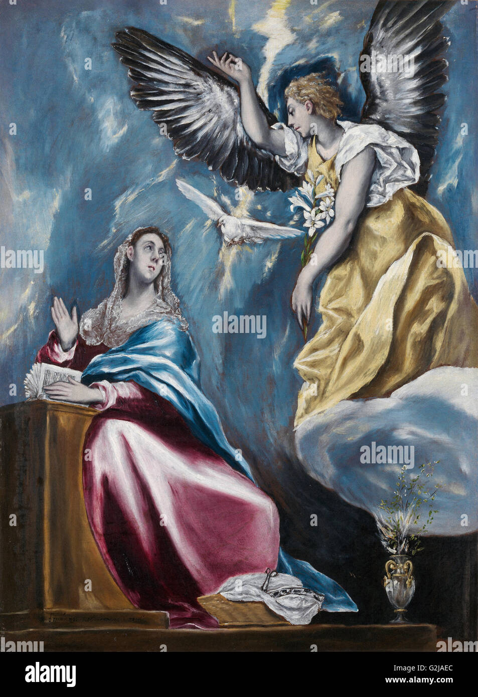 El Greco - Annunciazione - Museo di Belle Arti di Budapest Foto Stock