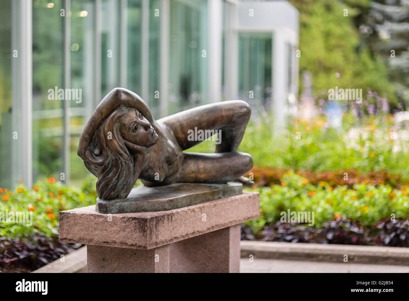 Leo Mol Sculpture Garden, Assiniboine Park, Winnipeg, Manitoba, Canada Foto Stock