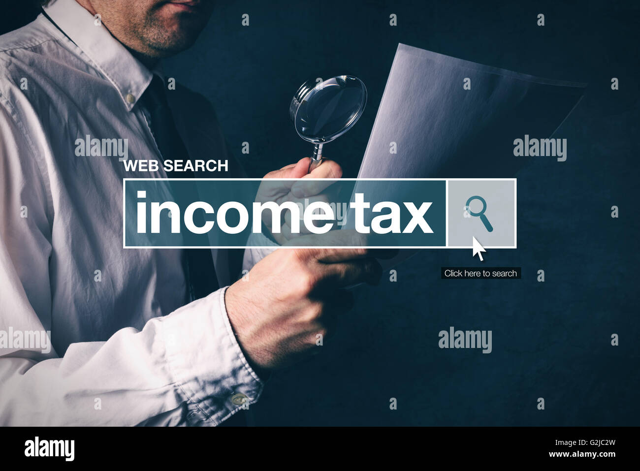 Ricerca Web bar Termine del glossario - imposte sul reddito definizione nel glossario di internet. Foto Stock