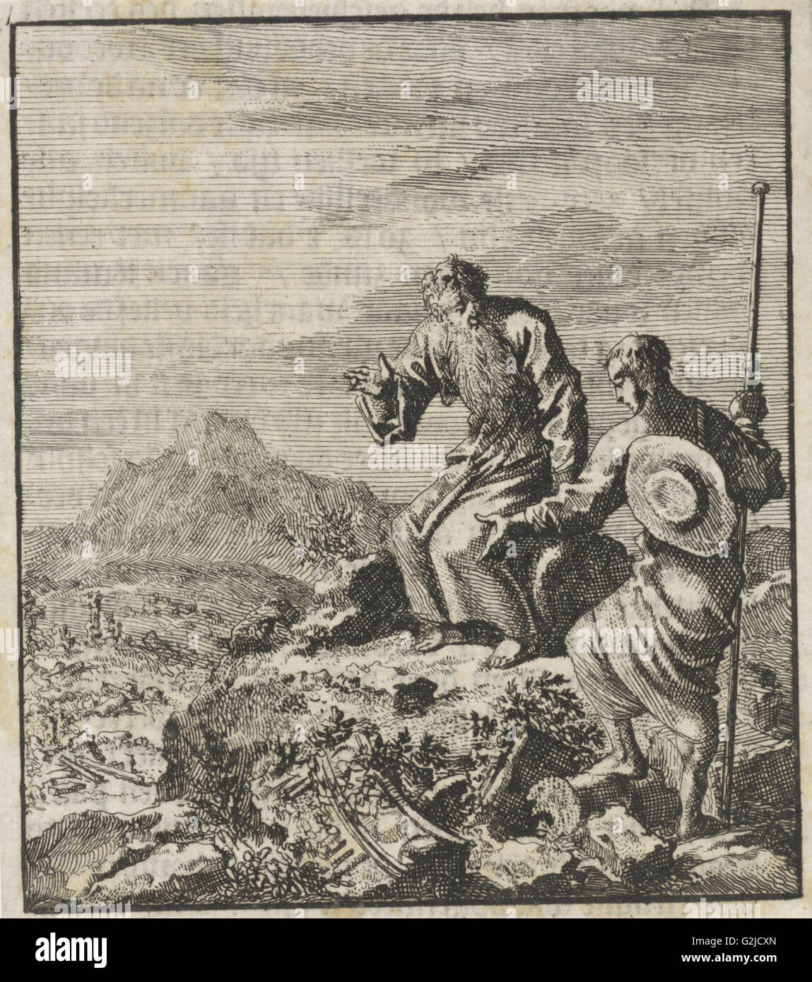 Girovagando anima trova Simon Cleofa, Jan Luyken, Jan Rieuwertsz. (II), Barent Visscher, 1706 Foto Stock