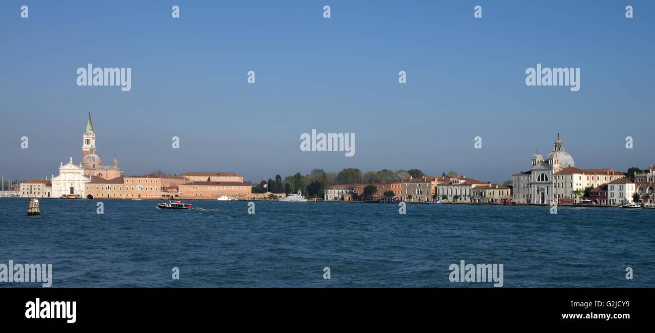 Isola di San Giorgio Maggiore e la Giudecca Foto Stock