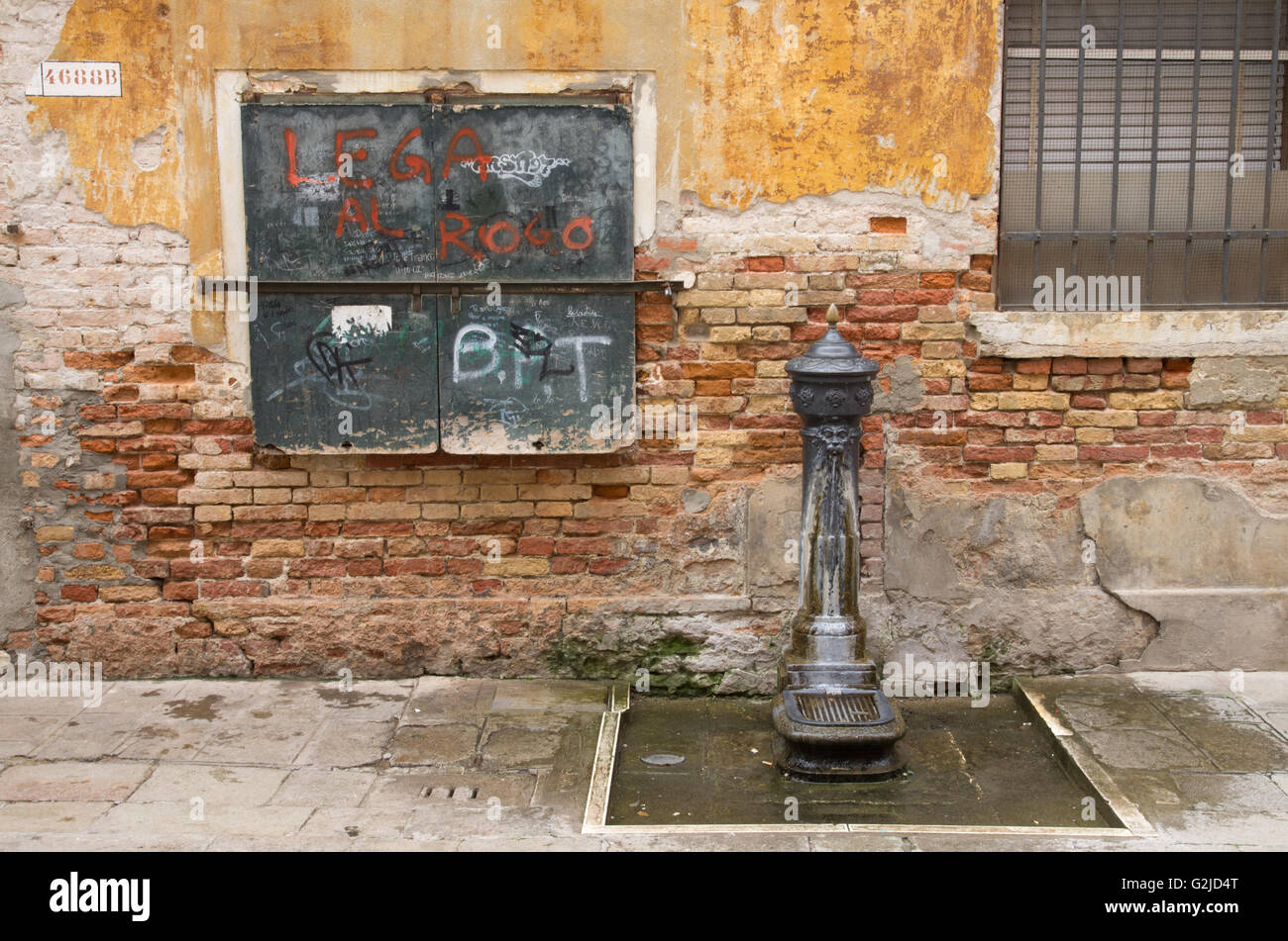 Approvvigionamento di acqua Venezia Foto Stock