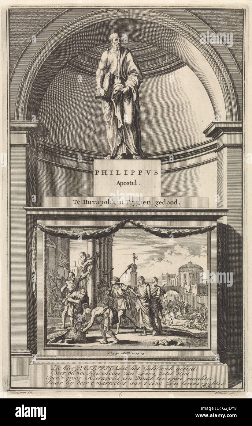 Apostolo Filippo, Jan Luyken, Zacharias Chatelain II, Francois Halma, 1698 Foto Stock