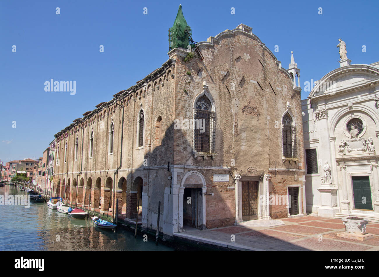 Scuola Vecchia della Misericordia e la chiesa di Santa Maria della Misericordia Foto Stock