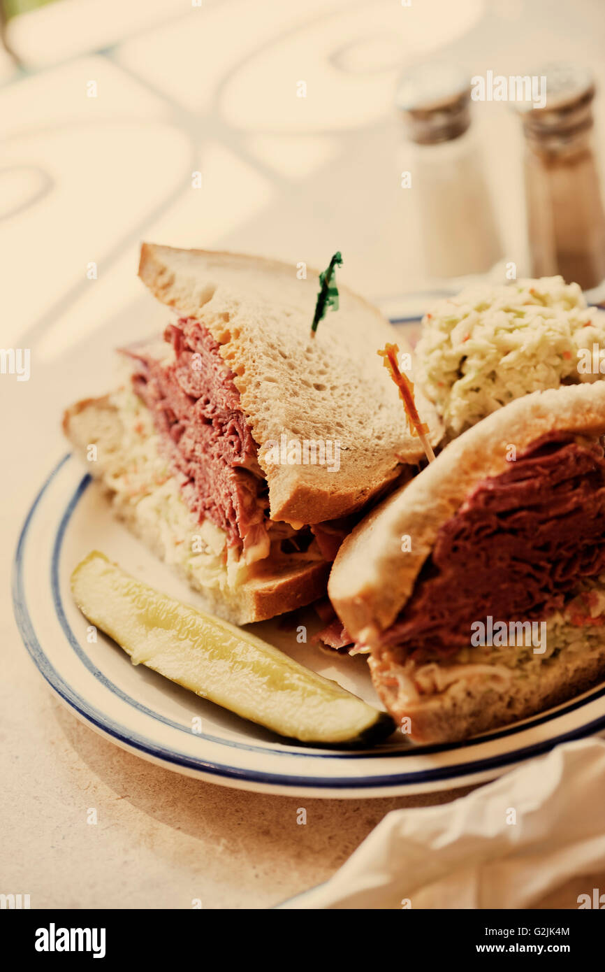 " Corned beef " a sandwich Foto Stock