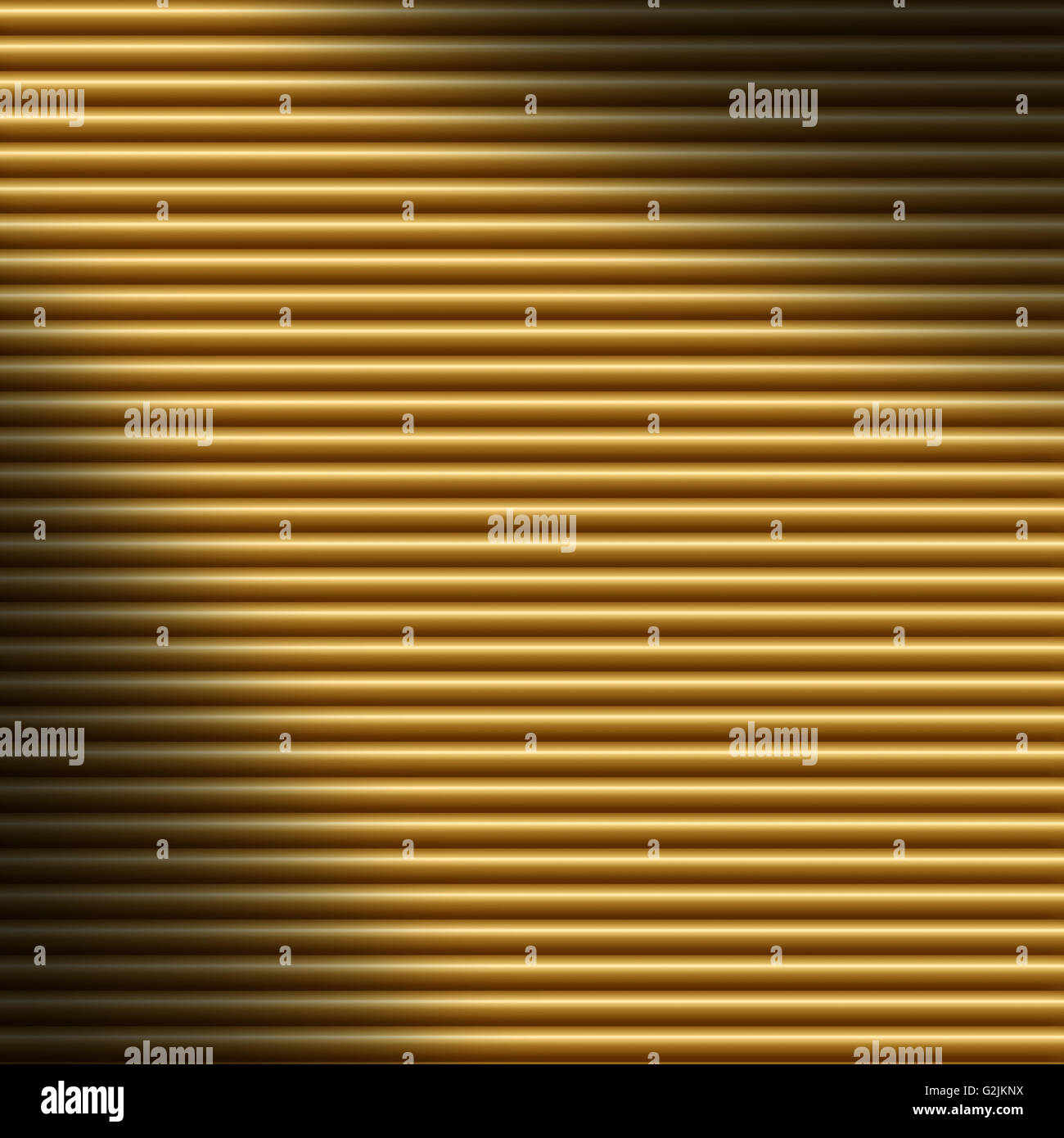 Orizzontale tubo oro texture di sfondo illuminato in diagonale Foto Stock