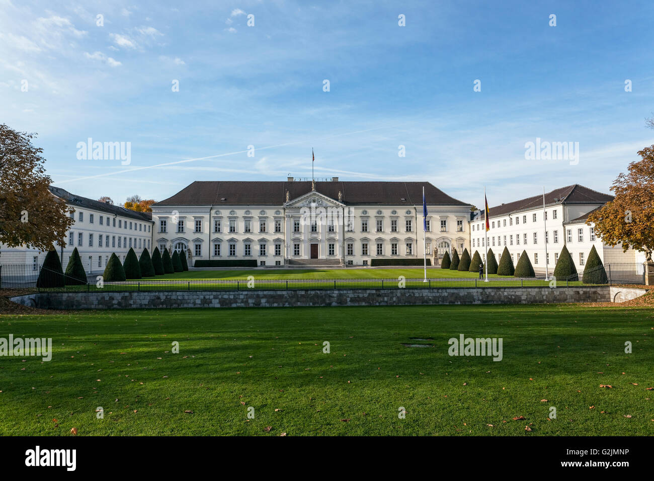 Schloss Bellevue Palace Bellevue, residenza del Presidente federale tedesco, Tiergarden Park, 1786 Architetto Philipp Daniel B Foto Stock