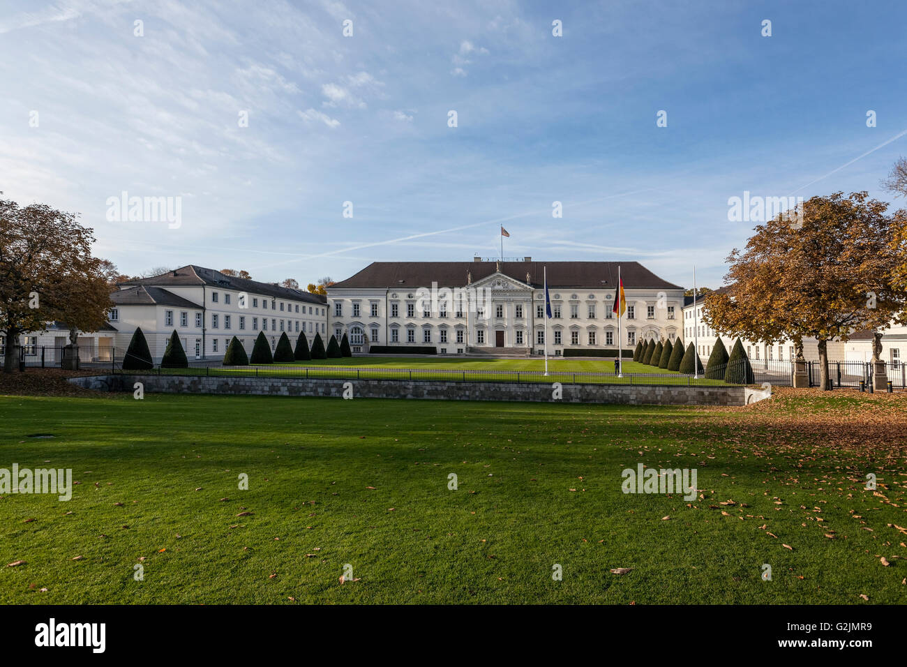 Schloss Bellevue Palace Bellevue, residenza del Presidente federale tedesco, Tiergarden Park, 1786 Architetto Philipp Daniel B Foto Stock