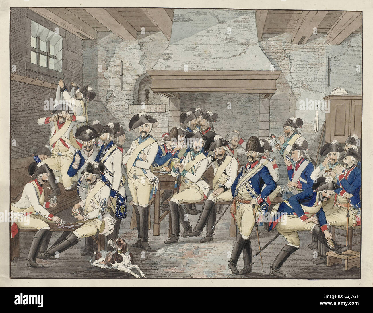 Le uniformi della cavalleria Olandese, ca 1787-1790, anonimo, 1787 - 1790 Foto Stock