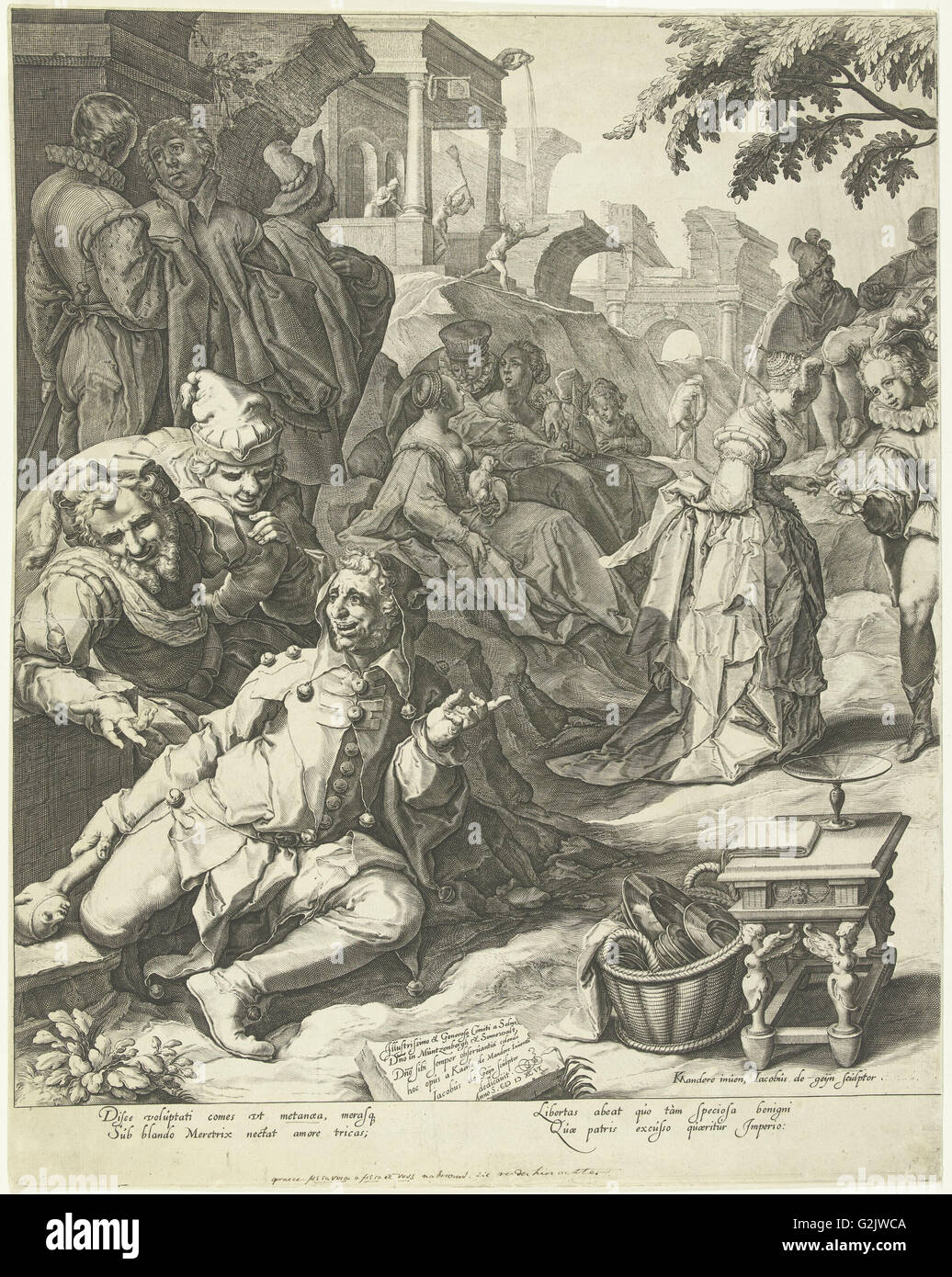 Il figliol prodigo (pagina a sinistra), Jacob de Gheyn (II), Petrus Hogerbeets, Ger. Valk, 1596 Foto Stock