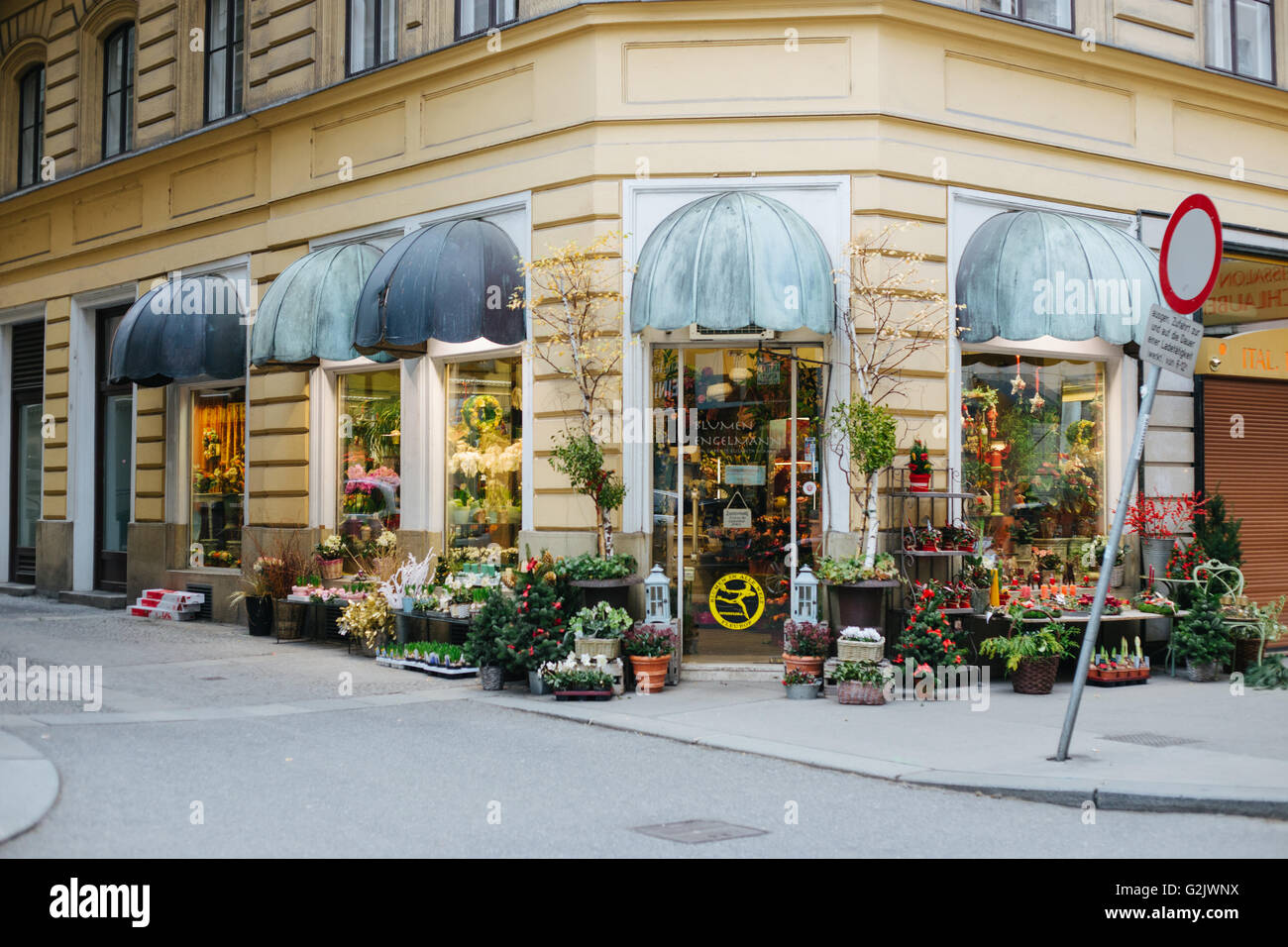 Splendido negozio di fiori in Vienna Foto Stock