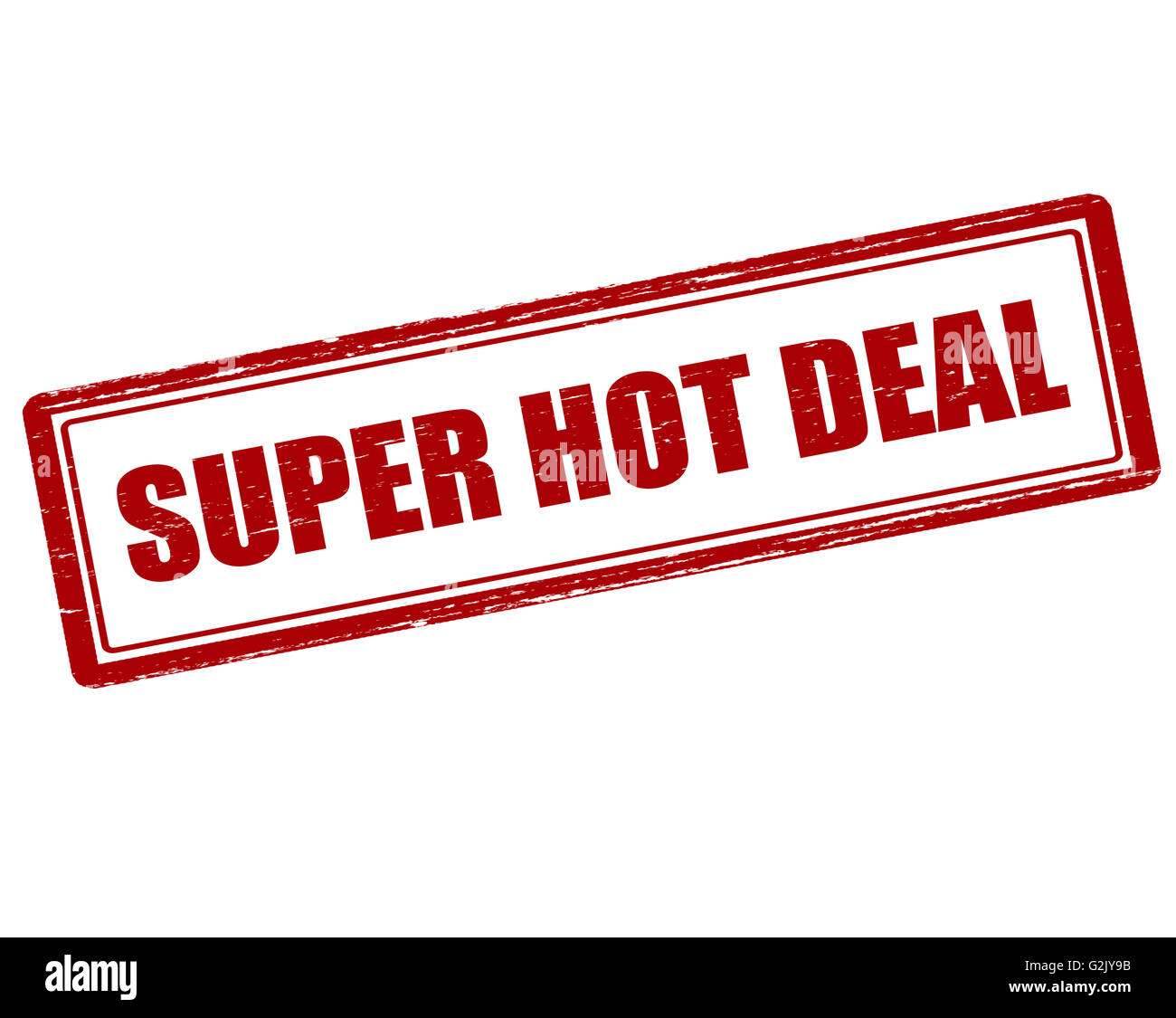 Timbro di gomma con testo super hot deal dentro, illustrazione vettoriale Foto Stock