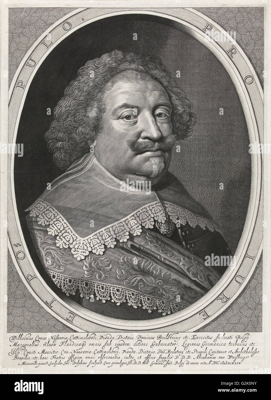 Ritratto di William, Conte di Nassau, Willem Jacobsz. Delff, Johan Maurits Graaf van Nassau-Siegen, Abramo van Waesberge ho Foto Stock