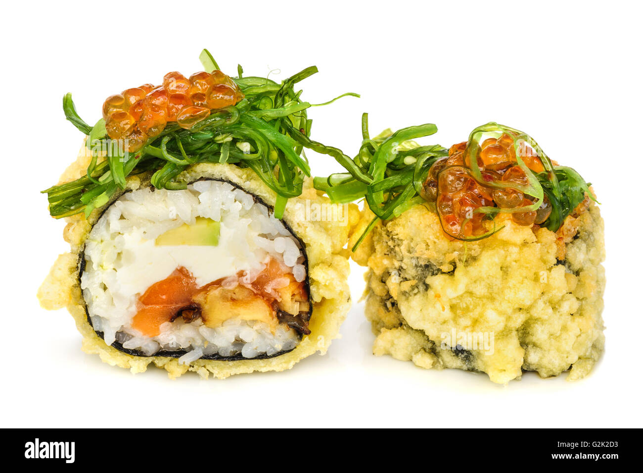 Tempura fritti caldi maki sushi Foto Stock