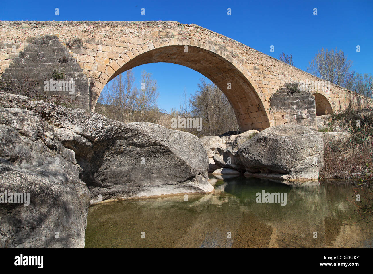 Pont Vell in Cabaces, Catalogna, Spagna. Foto Stock