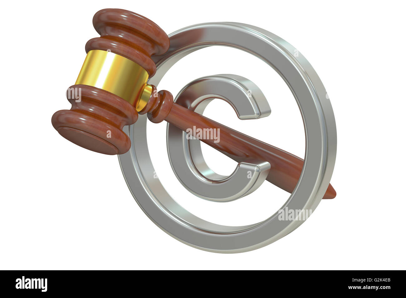 Le leggi in materia di copyright e proprietà intellettuale tutela giuridica, rendering 3D Foto Stock