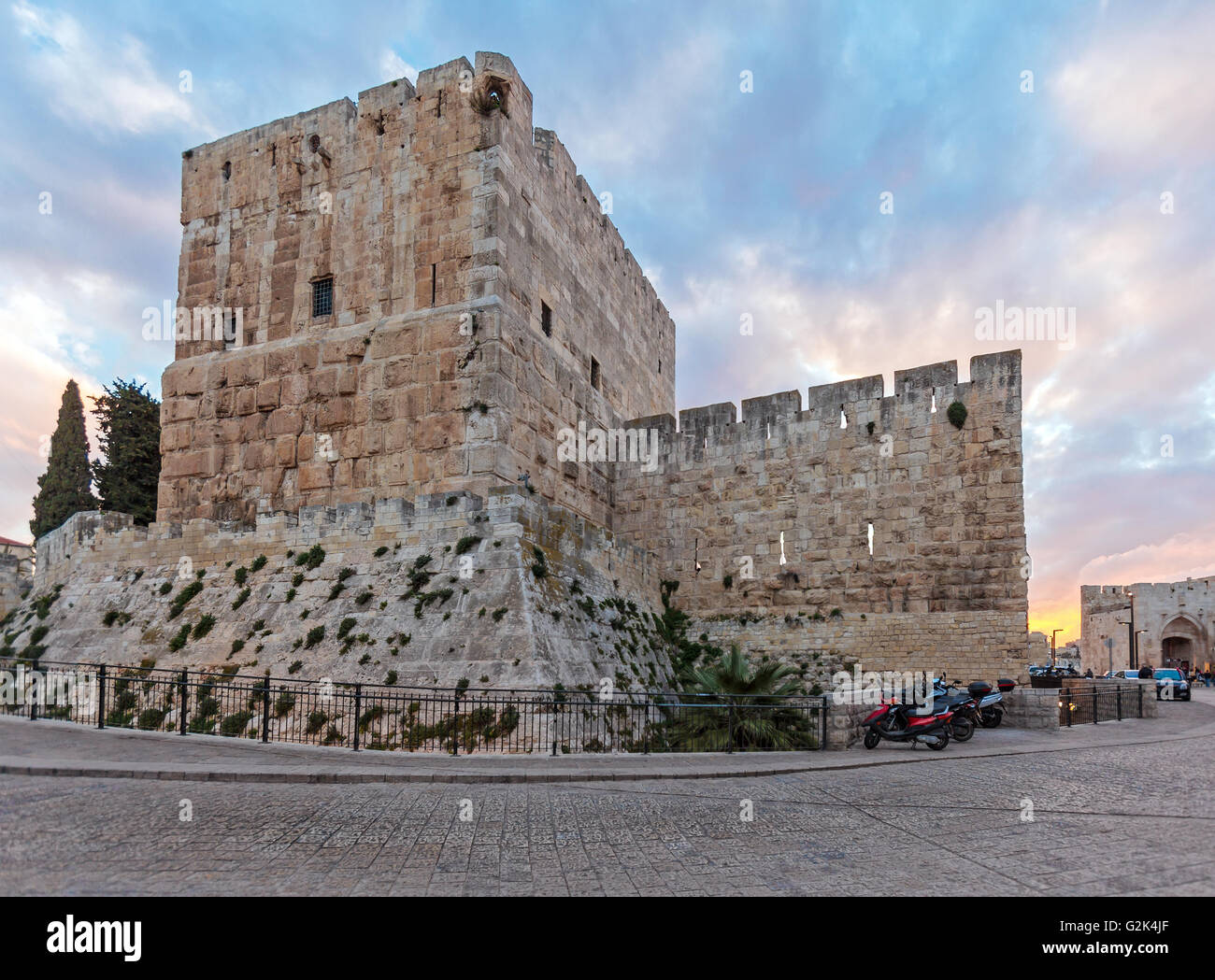 Antica Cittadella dentro la Città Vecchia di Gerusalemme, Israele Foto Stock