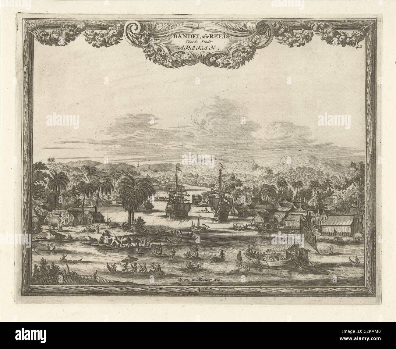 La porta di visualizzazione di Arakan, Thomas Doesburgh, Coenraet Decker, Johannes conciliaboli e Cornelis Mortier, 1685 - 1714 Foto Stock