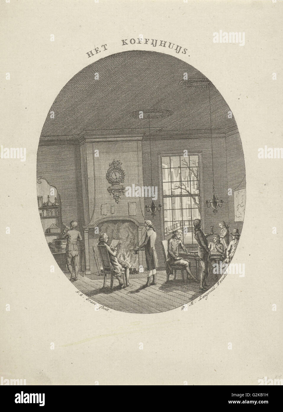 Caffè, Jan Evert Grave, Dirk Meland Langeveld, c. 1769 - c. 1805 Foto Stock