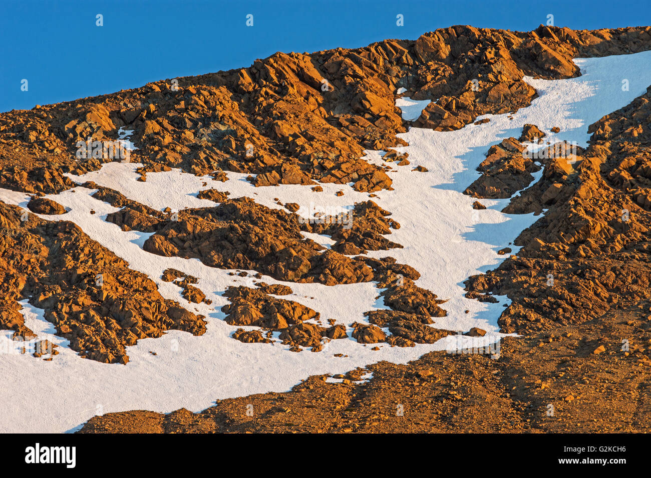 Alpeggi mostra Terra del manto fino peridotiti che ad alto contenuto di ferro Parco Nazionale Gros Morne Terranova e Labrador Canada Foto Stock