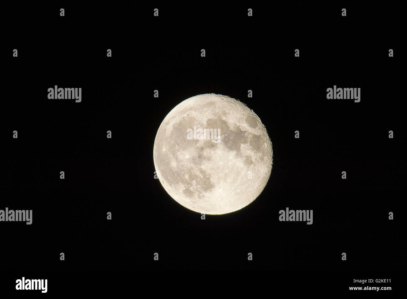 Luna piena di crateri lunis moonis, il nostro sistema solare Foto Stock