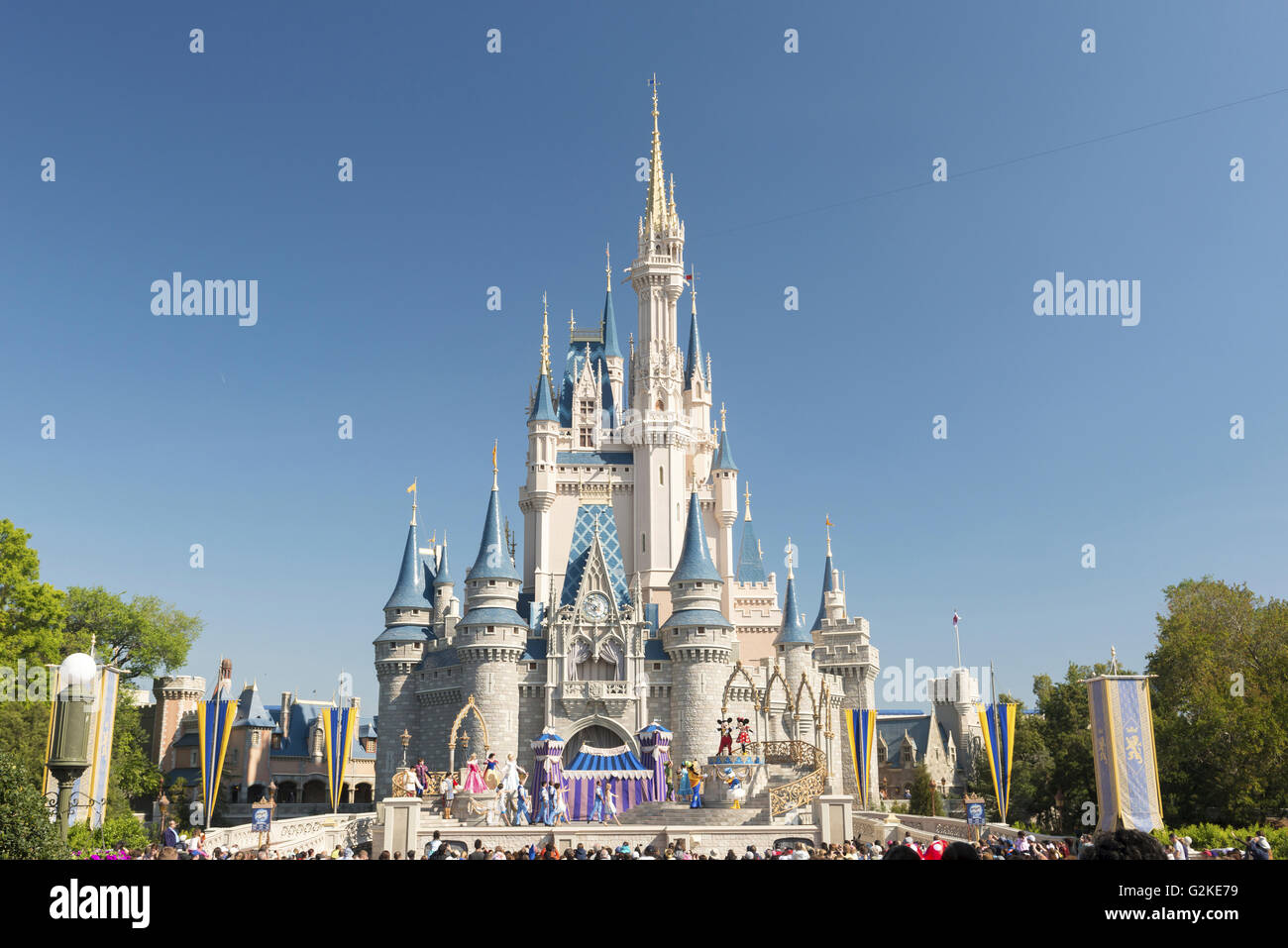 Il Castello di Cenerentola del Magic Kingdom, il Walt Disney World Resort, Bay Lake, Orange Conty, Florida, Stati Uniti Foto Stock