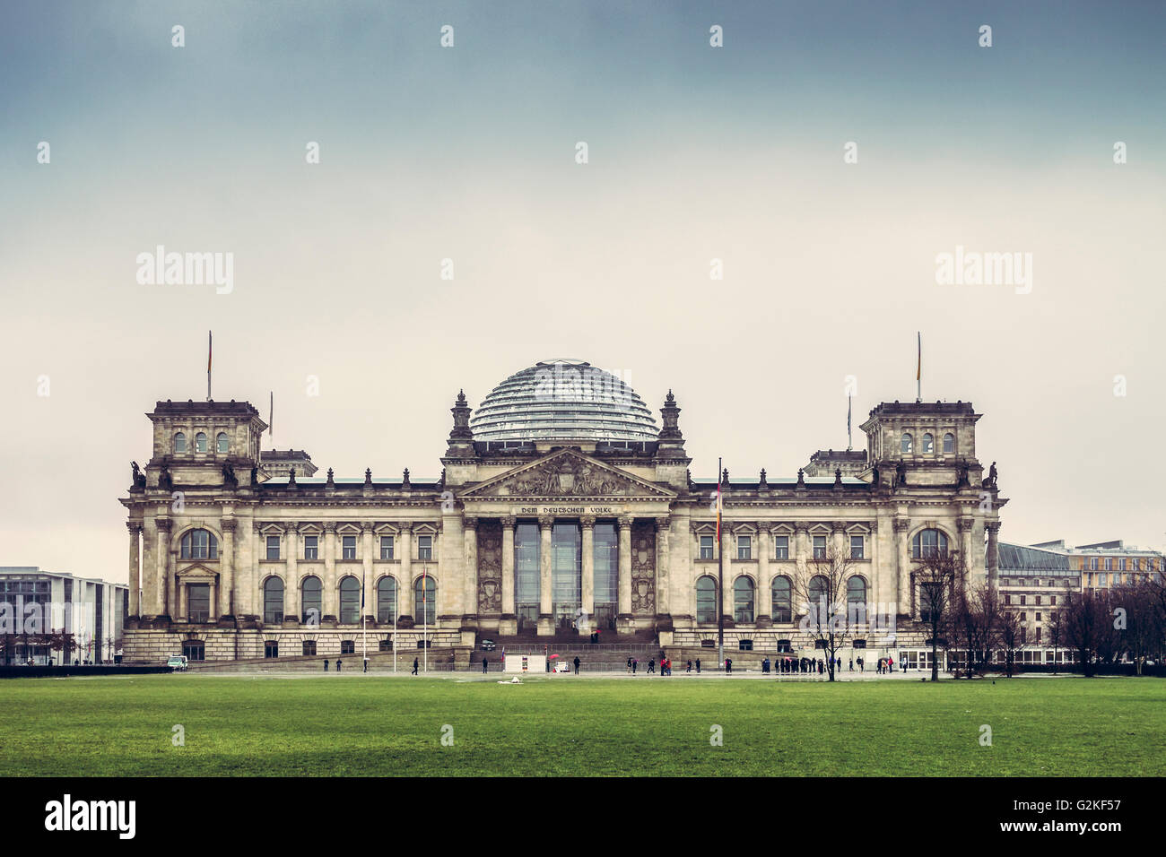 Germania, Berlino, Reichstag, cattivo tempo Foto Stock